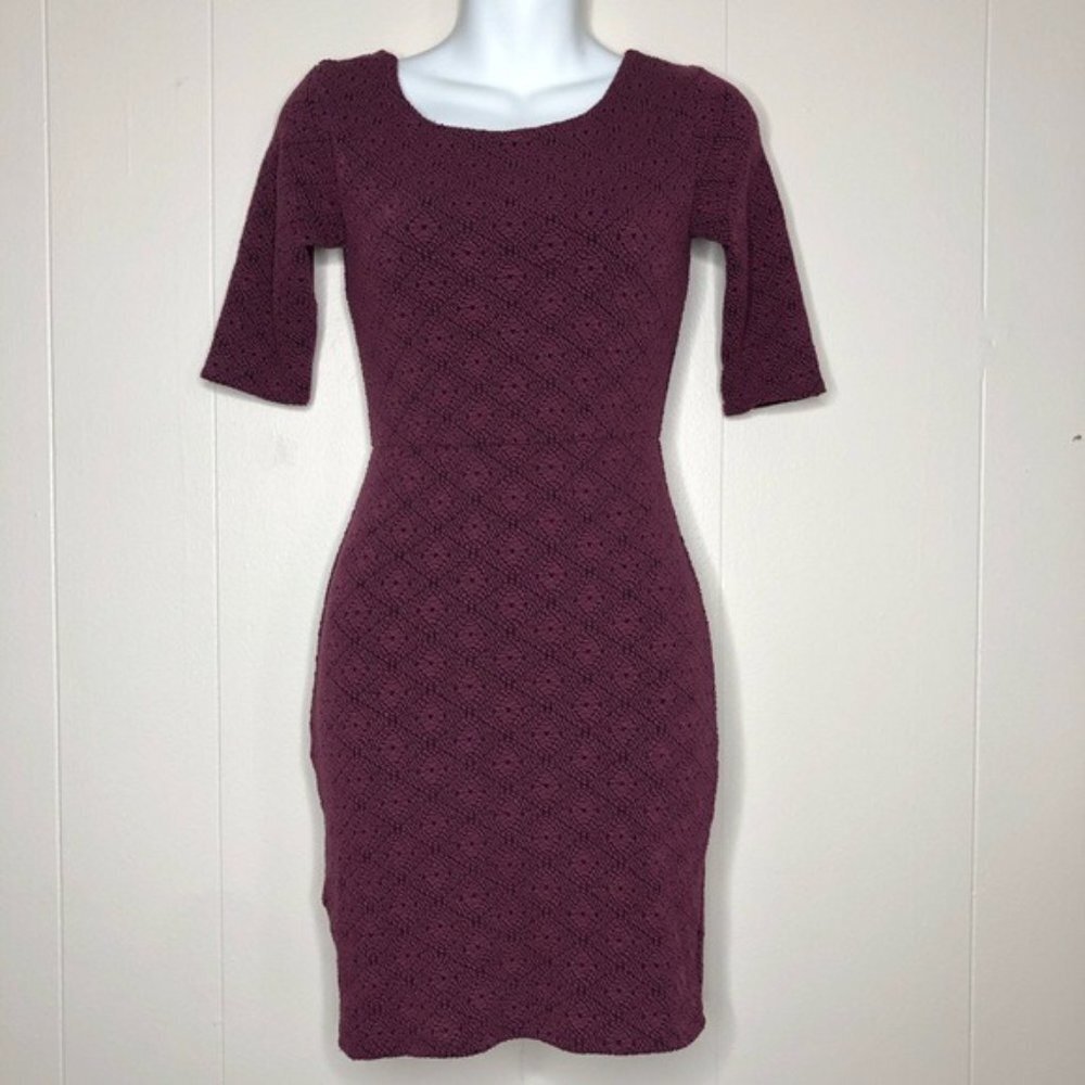 Free People Plum Textured Mini Dress